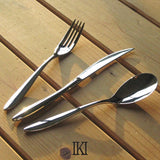 Nagao IKI Phoenix Dinner Cutlery Set, 3 Pieces, 18-8 Stainless Steel, Wooden Box, Made in Japan