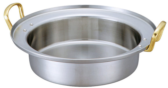 Nakao Aluminum Manufacturing D-15 King Denge Sukiyaki Pot (Shallow Type) 11.8 inches (30 cm)
