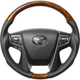 REAL (Real) Steering [30 Vellfire/30 Alphard] Original Series Light Brown Wood H30-LBW-BK-VEL