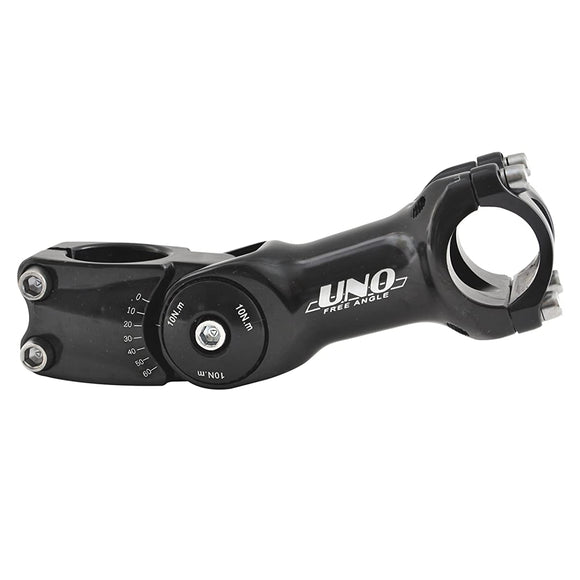 kalloy UNO AS-820 2D FORGED Angle Adjustable (Variable) Ahead Stem 1.0 inch (25.4 mm) Diameter Black 4.3 inch (110 mm) AS-820-110B