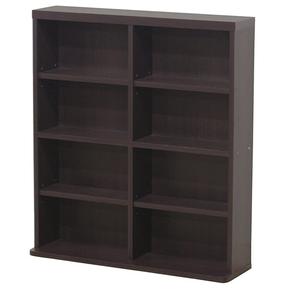 Fuji Boeki 86042 Regal Bookcase, Width 31.5 inches (80 cm), Dark Brown, Large Capacity