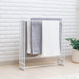 Sekisui Resin Bath Towel Stand White Width 79 x Depth 20 cm STIK-B4 that can be quickly passed from the side and dried 4 sheets