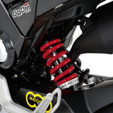 DAYTONA 92482 Motorcycle Rear Suspension 9.8 -10.2 Inches (250-258 mm), CAR Height Adjustment Function, BLACK BODY, REINFORCED REAR SHOCK