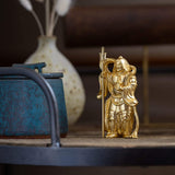 Kaiun Seven Lucky Gods Bishamon (Gold Plated/24K Gold) Buddhist Hideun Makita Original Sculptor_Buddha Statue Figurine Takaoka Copper Ware (Bishamonten 7fg)