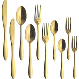 Nagao Tsubamesanjo Dinner Cutlery Set, 10 Pieces, Gold, 18-0 Stainless Steel, Made in Japan