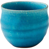 Shigaraki Ware Hechimon Rock Cup Blue Glaze