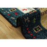 Ikehiko #2371009 Wilton Weave Carpet, Ibiza, Approx. 31.5 x 55.1 inches (80 x 140 cm), Navy, Antibacterial, Odor Resistant, Rug, Mat