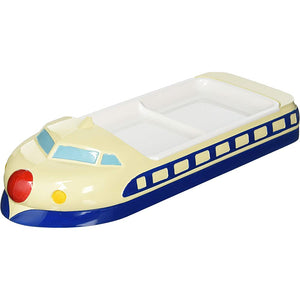 Niimi Western Tableware Store RLV394A Children's Lunch Plate, Shinkansen, Blue, Melamine, Made in Japan