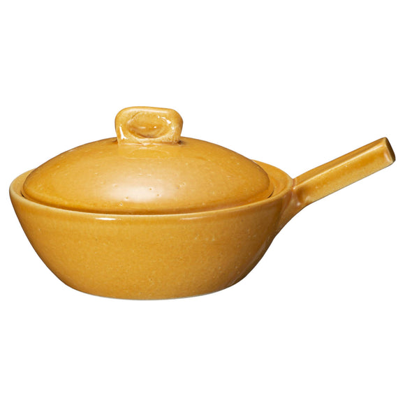 Haseen NCK-70 Egg Baker, Large, Ceramic Skillet, Orange, Compatible with Direct Fire, Microwave, Oven Safe