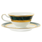 Noritake T59587/4712 Noritake Cup & Saucer (Both Coffee Tea) 220cc Fitzgerald Green Bone China