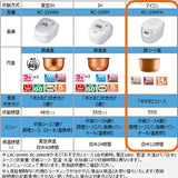 Toshiba RC-10MFH(W) Rice Cooker, 5.5 Cups, Microcomputer Type, Copper Coating, Pot, White