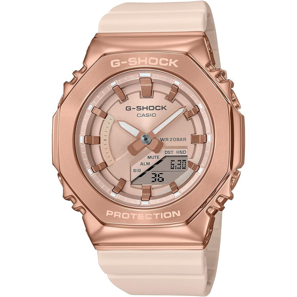 [Casio] G-Shock Watch Mid Size Model Metal Covered GM-S2100PG-4AJF Women's Pink Beige