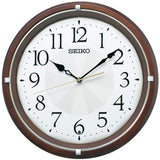 Seiko Clock KX265B Radio Wall Clock with Dark Wood Material Diameter 12.8 x 1.9 inches (325 x 49 mm)