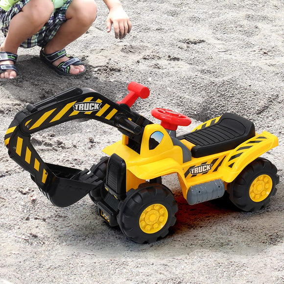 iimono117 Excavator Car, Ride-On Toy, For Kids, Foot Riding, Sandy Beach, Play Equipment, Birthday, Boys, Toy, Christmas