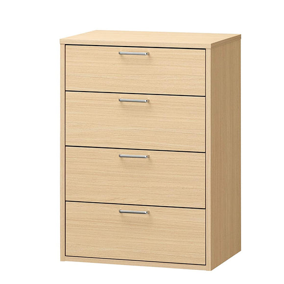 Shirai Sangyo FUL-8055HNA Full Nico Chest Drawer, Clothes Storage, Natural Brown, Width 22.2 inches (56.6 cm), Height 31.5 inches (80 cm), Depth 15.6 inches (39.5 cm)