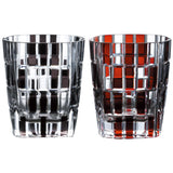 Narumi GW6052-2220 Pair Glass Works Urban Black & Red 9.5 fl oz (270 cc) Set of 2 Rockok Glasses