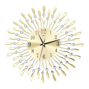 Stylish Wall Clock, Modern Design, Continuous Second Hand, Quiet, Clock, Interior Wall Clock, Gold