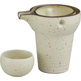 Bloom 60184 Mino Ware Wobble Cooling Sake Set, Powdered
