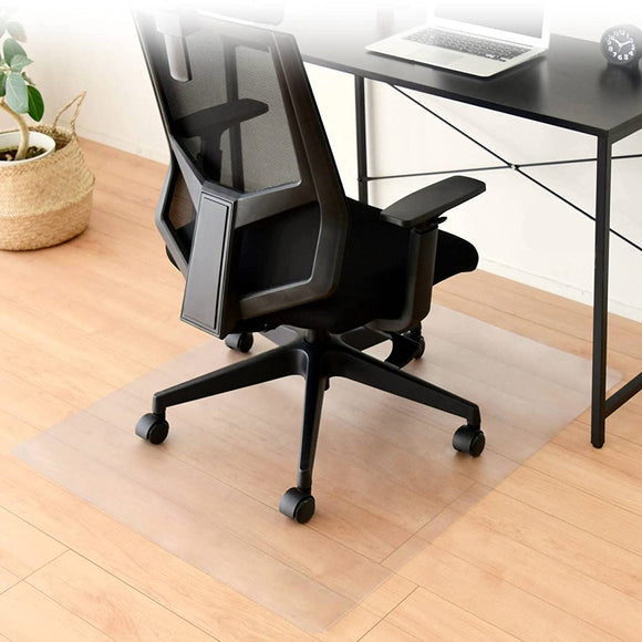 Yamazen Chair mat Width 100 x Depth 80 cm Clear resistant to scratches and dirt CFM-1080 (P) Work from home