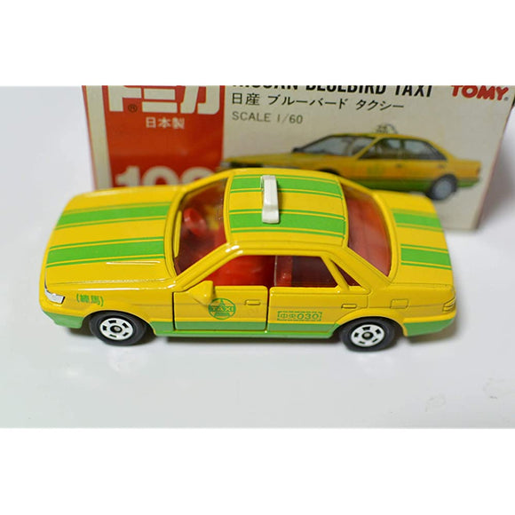 Made In Japan tomika Red Box 109 Blue Bird Taxi 1/60 Red Tomy Logo