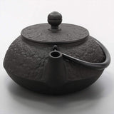 Teapot for Teapot with 5 Type New Sakura (Black-Baked) [Made in Japan] / Cold Fire Support/ Rock Casting / Nambu Tetsubin / Traditional Crafts