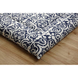 Ikehiko #6705459 Bedding Washable, Toray Mashron Cotton, Lightweight, High Elasticity, Choose from Color and Patterns, Made in Japan, Double Long, Tile Navy, Approx. 55.1 x 82.7 inches (140 x 210 cm)