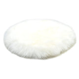 Nishikawa MU-CU-6019LH Shearling Cushion, Made in Japan, Fluffy, Smooth, Long Fur, Premium Quality, 100% Sheepskin, Blue, Diameter 17.7 inches (45 cm)