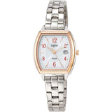 [Seiko Watch] Ingenu Ingenu Solar Tonneau Type Calendar AHJD411 Women's Silver