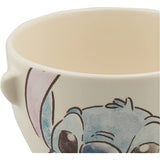 Disney Lilo & Stitch SAN3247-8 Stitch Soup Bowl and Rice Bowl Set, Large, Approx. 16.2 fl oz (480 ml), Watercolor Touch