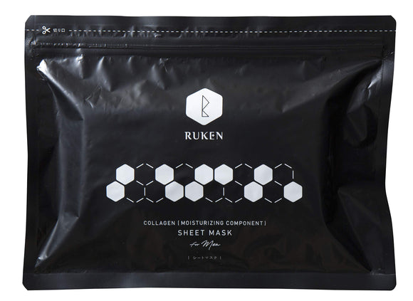 Sheet mask for men Men's cosmetics face pack 25 pieces RUKEN