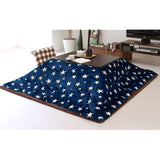 Arie Comfort Smooth Kotatsu Futon, Rectangular Star, 74.8 x 94.5 inches (190 x 240 cm), Navy