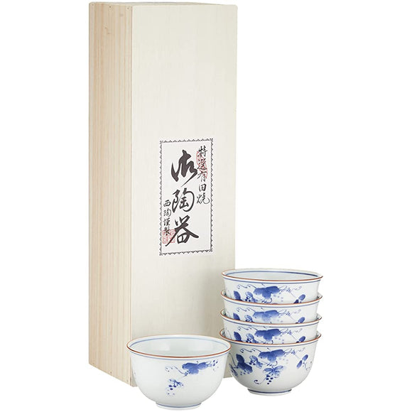 CtoC Arita 777618 Multi Diameter 3.5 x 2.0 inches (9 x 5 cm) Anti-Sen Tea Set, Grapes, Made in Japan