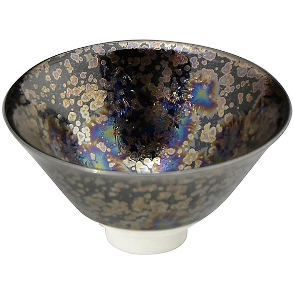 Kyoto Ware KTA857 Kiyomizu Ware Ceramic Kiln Glass Kurosho Rainbow