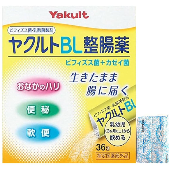 Yakult BL Intestinal Medicine 36 Packs x 1 Set with Original Pocket Tissue