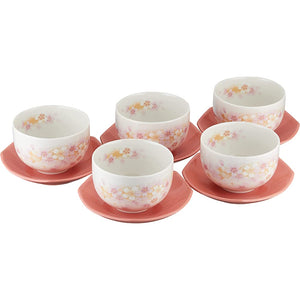 Ale-net Tea Cup, Diameter 3.3 x 2.0 inches (8.5 x 5 cm), 6.3 fl oz (160 cc), Set of 5