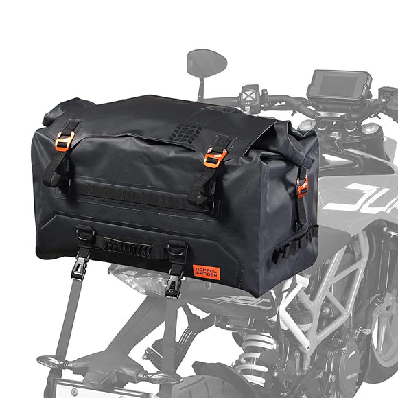 Doppel-Ganger DBT611-BK Tarpaulin Seat Bag, Tour [Waterproof Touring Bag for Motorcycles] Capacity 1.6 gal (55 L) Dedicated Fixed Belt, Shoulder Belt, Inner Box Included