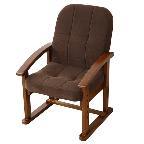 Yamazen KMZC-55(MBR) 6 High Floor Chair, No Assembly Required, Easy to Stand Up, Mocha Brown
