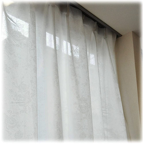 Made in Japan Heat Insulation, Insulation, Insulation, UV Protection, Flame Retardant, Energy Saving, Salacool Mirror Lace Curtain (Floral) 39.4 inches (100 cm) Width 74.0 inches (188 cm) Length
