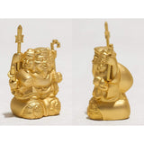 TAKADAIJI Kotokuin Open Eye Prayer] 3-SideD DAIKOKUTEN by Toyotomi Hideyoshi (Copper Gold Plated/24k) _buddha Statue, SEVEN FUKUJIN, FIGURINE, TAKAOKA COPPU, TAKAOKA