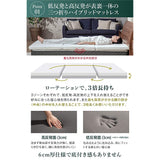 GOKUMIN Mattress, Tri-Fold, High Resilience, Memory Foam, 2-Layer Construction, 2.4 inches (6 cm) Thick, 34D Bed Mat, Futon, Antibacterial, Odor Resistant
