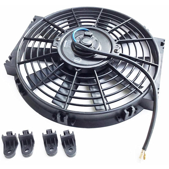 Mind Items 10 INCH UNIVERSAL THIN ELECTRIC FAN PUSH TYPE BLOWN TYPE 12 V for Automobiles