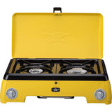 Aladdin SAG-K50A(Y) Portable Cassette Stove, Gas Stove, Tabletop, 2 Burners, Kamado, Outdoor, Load Capacity 44.1 lbs (20 kg), Yellow