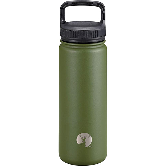 Captain Stag Sports Bottle, Water Bottle, Direct Drinking, Double Stainless Bottle, Vacuum Insulated, Thermal, Cold, HD Carabiner Bottle