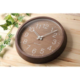 KATOMOKU muku round clock 2 Walnut Beach Radio Clock Sweep (Continuous Second Hand) km-46RC km-45 306mm Natural Brown (Walnut)