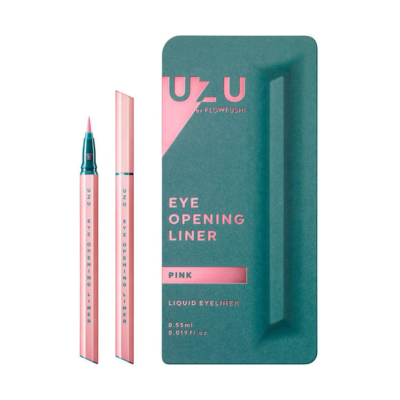 UZU BY FLOWFUSHI Eye Opening Liner [Pink] Liquid Eyeliner Hot Water Off Alcohol Free Hypoallergenic