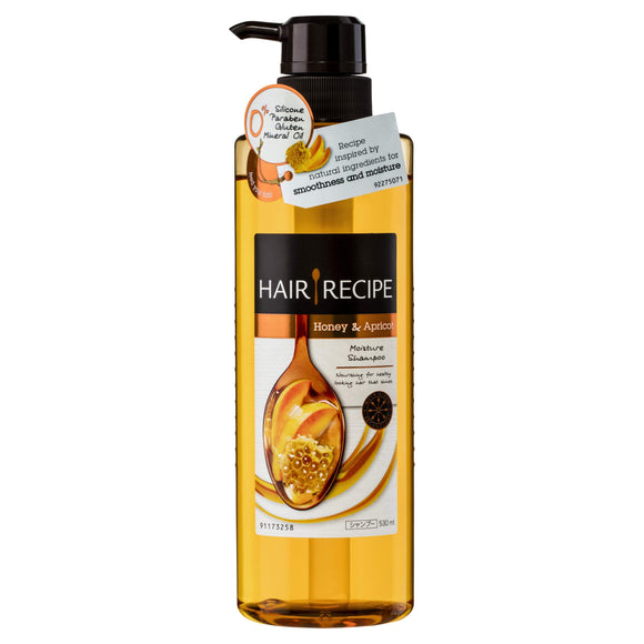 Hair Recipe Shampoo Honey Apricot Enriched Moisture Recipe Pump 530mL