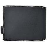 Vanson VP-115-12 Men's Bi-Fold Wallet, TOCHIGI LEATHER, Genuine Leather, Made in Japan, Black