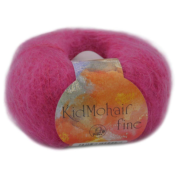 Puppy Kid Mohair 1000009 Fine Yarn, Ultra Fine, 1.7 oz (44 cm), Pink, 0.9 oz (25 g), Approx. 225.4 yd (225 m), Set of 10 Skeins