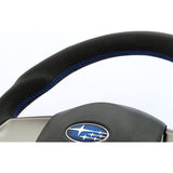 KENSTYLE (Kenstyle) Original Steering SA02 Subaru Legacy/Impreza/XV/Forester All Black Leather (Blue Stitch)