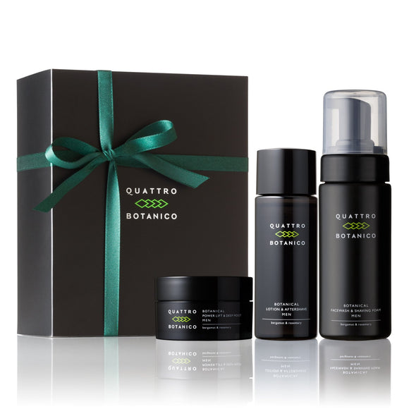 Quattro Botanico (Father's Day gift face wash & lotion & cream with gift wrapping) Botanical basic skin care gift set men's men's foam face wash face wash foam shaving foam face cream dry moisturizing men's cosmetics birthday men gift